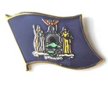 NEW YORK US STATE SINGLE FLAG LAPEL PIN 7/8 INCH - £4.52 GBP