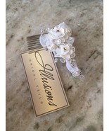 Illusions Bridal Floral White Hair Piece Brooch - £32.85 GBP