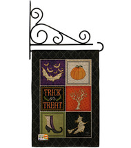 Trick or Treat Collage Burlap - Impressions Decorative Metal Fansy Wall Bracket  - £27.23 GBP