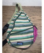 Kavu Chevron Colorful Hiking Outdoor Sling Rope Woman&#39;s Backpack KG JD - $19.79