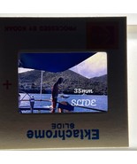 35mm Slide Photo 1970s Man Wearing Speedo Swimsuit Cooking On Boat - $150.64 MXN