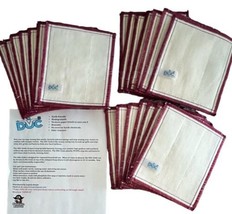 Lot of 21 DOC Anti Bacterial Maroon Reusable Cleaning Cloths 6”x7” FREE ... - $34.60