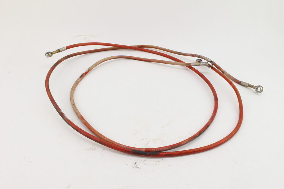 2006 Honda Trx450er Electric Start Aftermarket Front Brake Hoses k9076 - $19.79