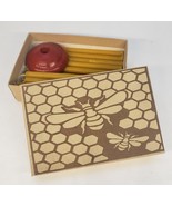 Beeswax 30-minute meditation candles with Round candle holder (24) - $24.95