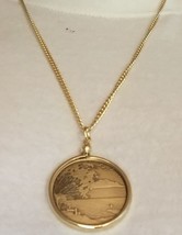 AA Medallion Holder 24&quot; Necklace Serenity Peace Within The Storm Sobriet... - £11.94 GBP