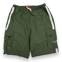 Vtg Abercrombie Fitch Nylon Cargo Paratrooper Shorts Large Green Zip Ska... - £23.48 GBP