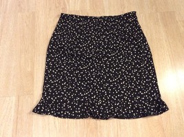 Vintage Skirt Requirements Sz XL 100% Polyester Black White Pea - $15.15