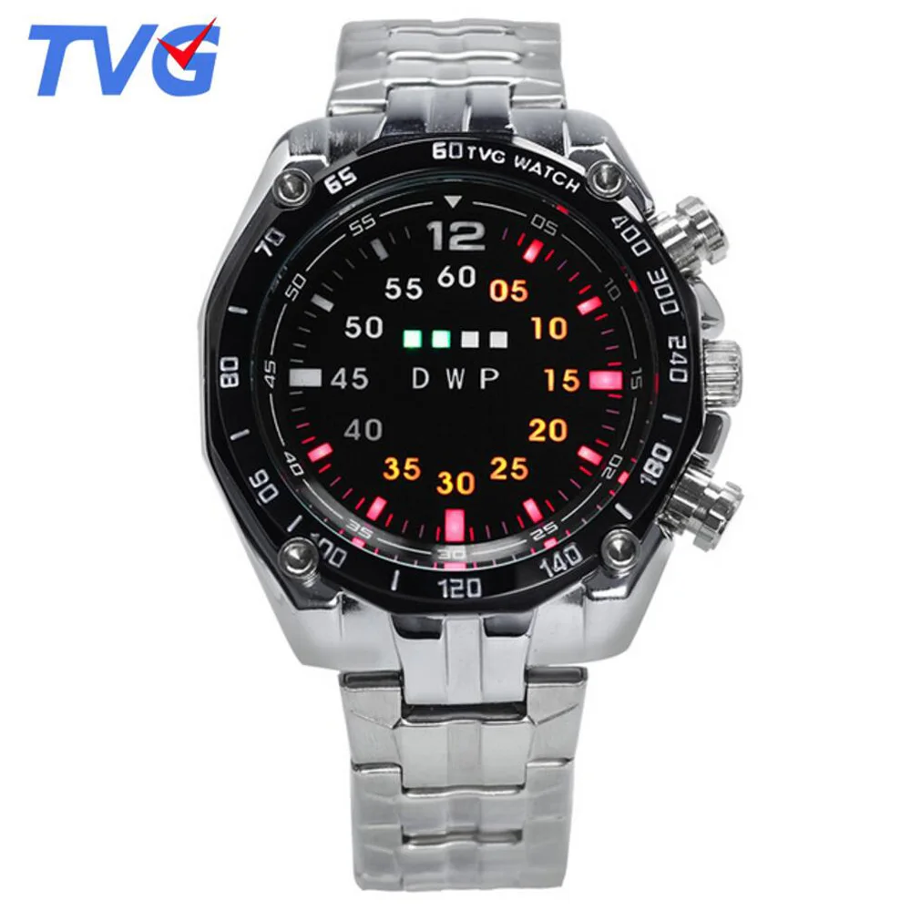 Watch Fashion Led Digital  Men   TVG Full Steel Multi-function Electronics  Men  - $61.71