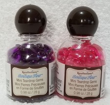 2 Recollections BOUTIQUE FLEUR Pink &amp; Purple Mini Teadrop Gems .98 oz/28... - $242.13 MXN