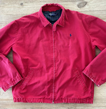 Vintage Polo Ralph Lauren Jacket Red Men *XL Distressed Loop Collar - £46.29 GBP