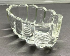 Princess House Fork and Spoon Rest Crystal Glass Clear Scalloped Edge 5 Inch - £9.41 GBP