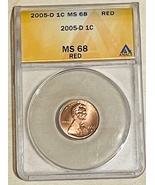 2005-D Lincoln Cent ANACS MS-68 RED - £353.98 GBP
