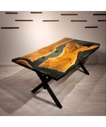 Handmade Green Furniture Epoxy Table Top, center table top Acacia Wooden... - €4.323,38 EUR