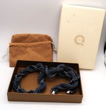 Vtg 14" Twisted Black Beaded Necklace Lobster Clasp QVC Beautiful Cable ... - $40.00