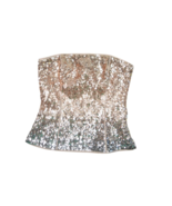 White House Black Market Tube Top Womens 0 Sequin Gold Silver Ombre Danc... - £23.07 GBP