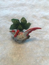 Vintage miniature painted bird leaves figurine marked 7816 mini - £38.75 GBP
