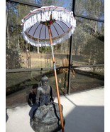 Umbrella Patio ornamental Bali Natural Pole apprx 7&#39; x 4&#39; (one pair) man... - €347,52 EUR