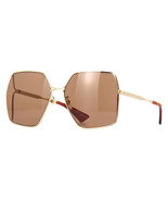 Gucci Women Sunglasses GG0817S 002 Gold/Brown Lens Authentic 65mm - $271.60