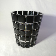 Faberge Black Cased Cut to Clear Crystal Metropolitan Ice Bucket - $995.00