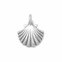 Clam Shell Charm Neck Anklet Piece Girls Sea Beach Jewelry 14K White Gold Finish - £22.84 GBP