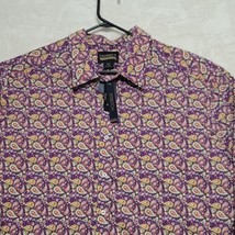 Cremieux Premium Denim Mens Shirt Sz 3XB Paisley Purple Long Sleeves New - £32.96 GBP