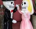 Day Of The Dead Wedding Dance Skeletons Lovers Ceramic Salt Pepper Shake... - $16.99