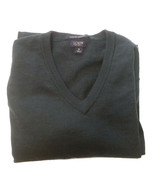 J. Crew Men Size S Italian Merino Wool Sweater Dark Green V-Neck  - £26.29 GBP
