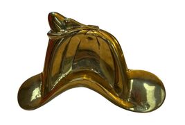 Vintage Brass Fireman Helmet Hat Firefighter DOOR KNOCKER Penco - $37.87