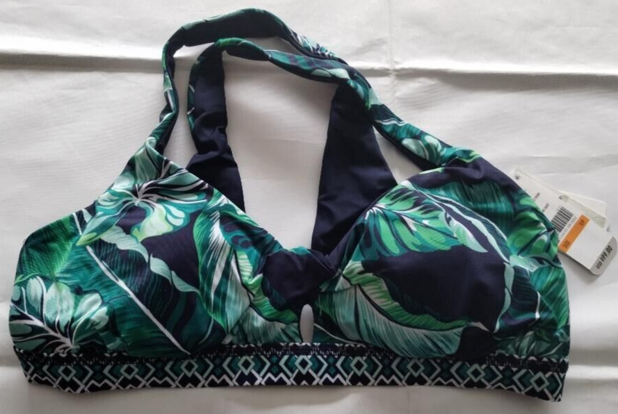 Tommy Bahama Mare Navy Active Rev Twist Front Bra Size S/P - £9.74 GBP