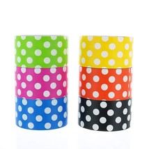 6Pk Assorted Colored Duct Tapes, Polka Dot Duct Tapes - Multi Purposes Bright Co - £20.44 GBP