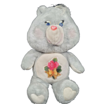Kenner Grams Care Bear Teddy Plush 1983 Gray Pink Rose Grandma No Shawl Vtg - £23.58 GBP