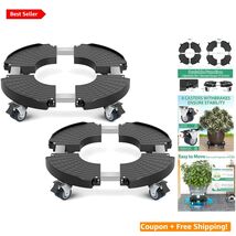Adjustable Plant Stand with Wheels - 15-22 Inch Rolling Caddy for Indoor... - $111.82