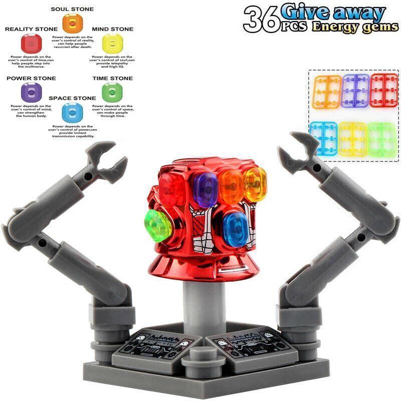 Nano Infinity Gauntlet (36Pcs Stones) Avengers Endgame Minifigures Gift ...