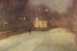 Nocturne in gray and gold, snow in Chelsea by James Abbot McNeill Whistler - Art - £17.20 GBP+