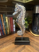 Ceramic Seahorse Sculpture.  14”x 6” Metallic Finish - £18.55 GBP