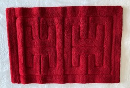 1970&#39;s Vintage Yves Saint Laurent Ysl 24&quot;X36&quot; Bath Mat Rug RED/PURPLE Y6611 Htf - £46.51 GBP