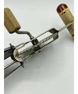 Vintage Hand Held Crank Mixer Stainless Steel Wood Handle Farmhouse Decor - €9,35 EUR