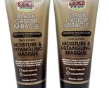 2x AFRICAN PRIDE BLACK CASTOR MIRACLE TAKE DOWN MOISTURE AND DETANGLING ... - $35.63