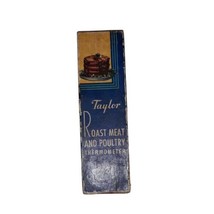 Vintage Taylor Enamel Roast Meat &amp; Poultry Thermometer No 5936 with Box ... - £11.42 GBP