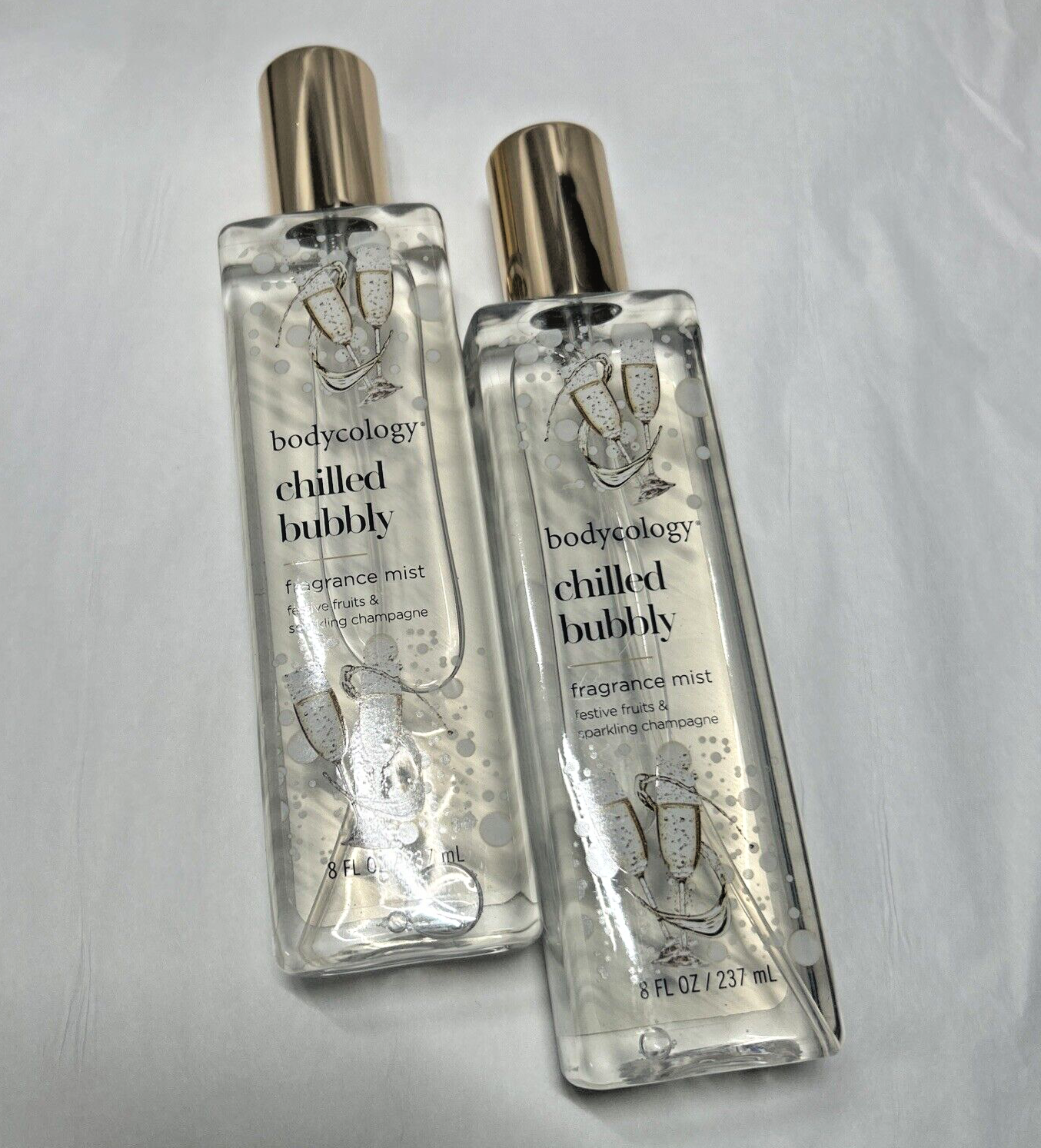 (2) Bodycology Chilled Bubbly Fragrance Mist, Festive Fruits &amp; Champagne... - $20.00