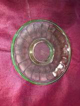 5.75 Inch Green Federal Saucer Depression Glass Mint - $123.03 MXN