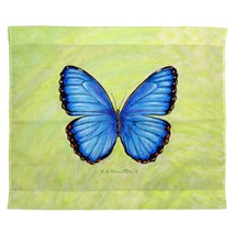 Betsy Drake Blue Morpho Outdoor Wall Hanging 24x30 - £39.46 GBP