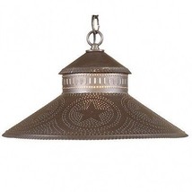 Shopkeeper Shade Light with punched Star in Kettle Black Tin - £109.11 GBP