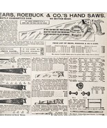 1900 Carpenter Tools Saws Advertisement Victorian Sears Roebuck 5.25 x 7"  - $367.91 MXN 1900 Carpenter Tools Saws Advertisement Victorian Sears Roebuck 5.25 x 7"  - $367.91 MXN
