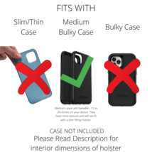 iPhone 12 Pro Max Fits Shockproof OB COMMUTER Vertical Case Black Leather Belt - £29.71 GBP