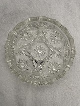 Vintage Anchor Hocking Clear Glass Star of David Pattern Ashtray - NICE! - $14.95