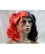 Half Red &amp; Black Twisted Harlequin Wig Harley Quinn Queen of Hearts Poke... - $25.72 CAD
