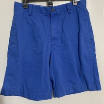 Izod Saltwater Blue Chino Shorts Mens Size 32 w/ 9” Inseam Flat Front Co... - $15.36