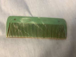 Vintage Green Swirled Pearlized Plastic Hair Comb 4” - $14.20