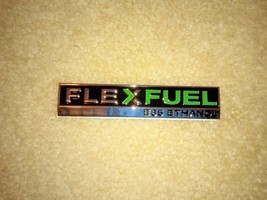 Flex Fuel E85 Ethanol Emblem Badge Chrome Green Black 4 7/8&quot; X 1&quot; - $14.85